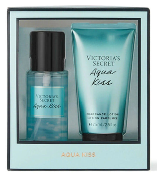 Victoria's Secret - Aqua Kiss Mist and Lotion Duo - Gift Set