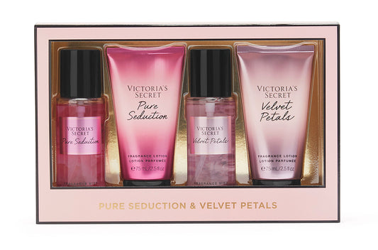 Victoria's Secret -  Pure Seduction Velvet Petals Travel Size Four Piece  - Gift Set