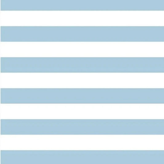 Sky Blue White Sofia Striped Cotton Fabric