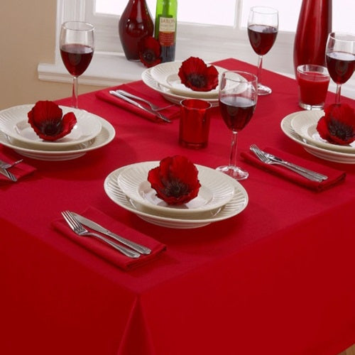 Red Premium Drill Cotton Table Cloth