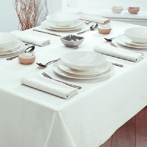 White Premium Drill Cotton Table Cloth