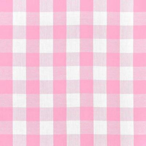 Pink Gingham Check Polycotton Fabric