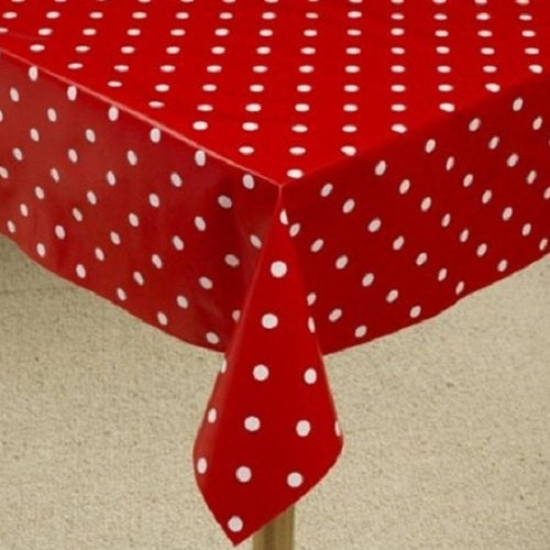 Red Polka Dot PVC Fabric