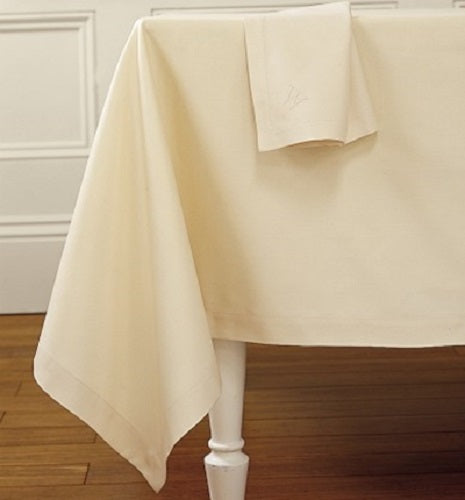 Ivory Twill Polycotton Table Cloth