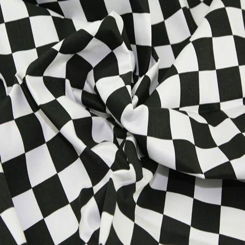 Black Chef Check Drill Cotton Fabric