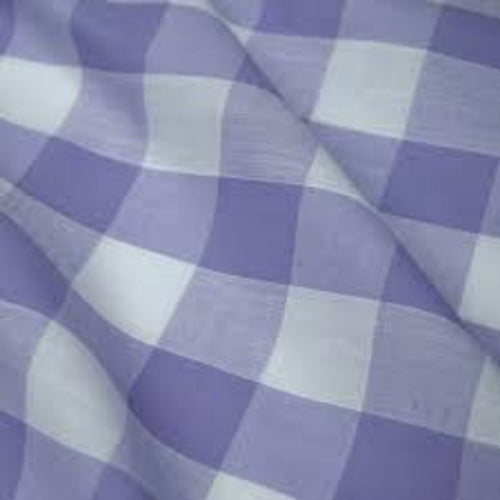 Lilac Gingham Check Polycotton Fabric